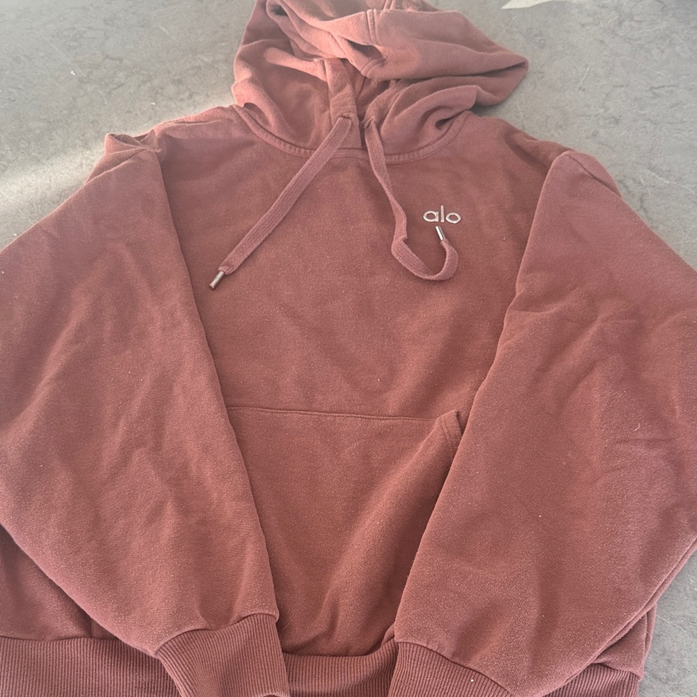 ALO women’s accolade chestnut hoodie S